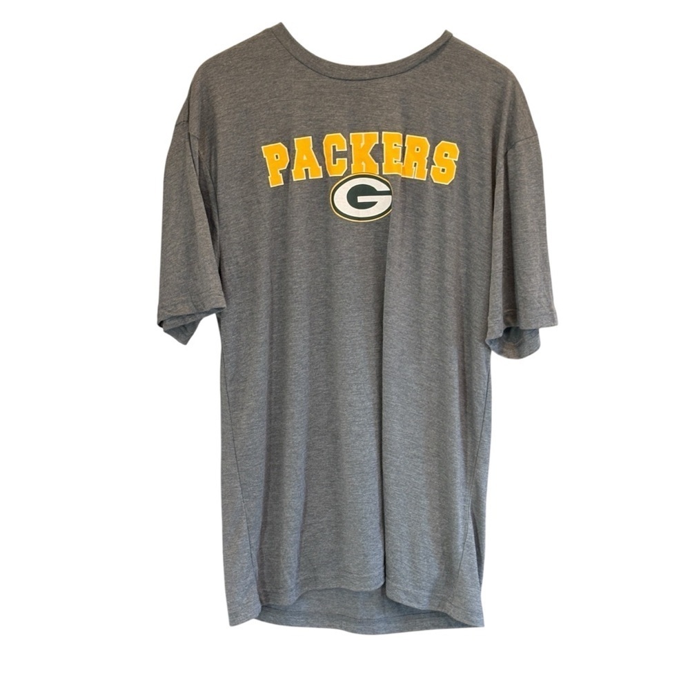 Team Apparel NFL Mens Size Large Gray Green Bay Packers Tee Shirt